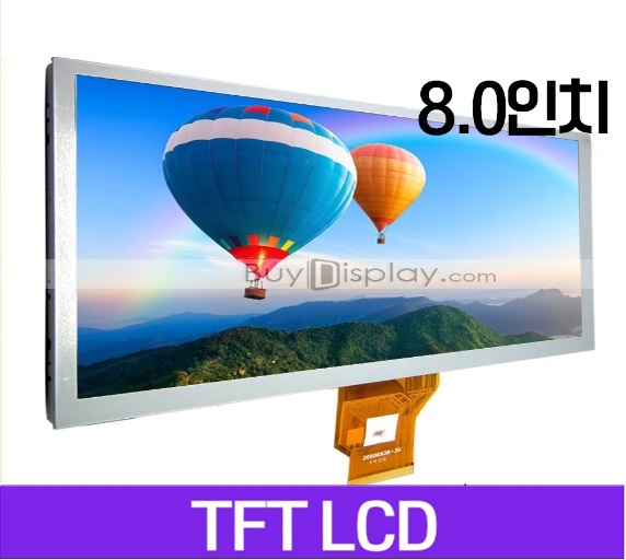 TFT LCD 모듈, 5.0인치, 해상도 800x480, w/Controller I2C Serial SPI ER-TFTM050-3, FFC