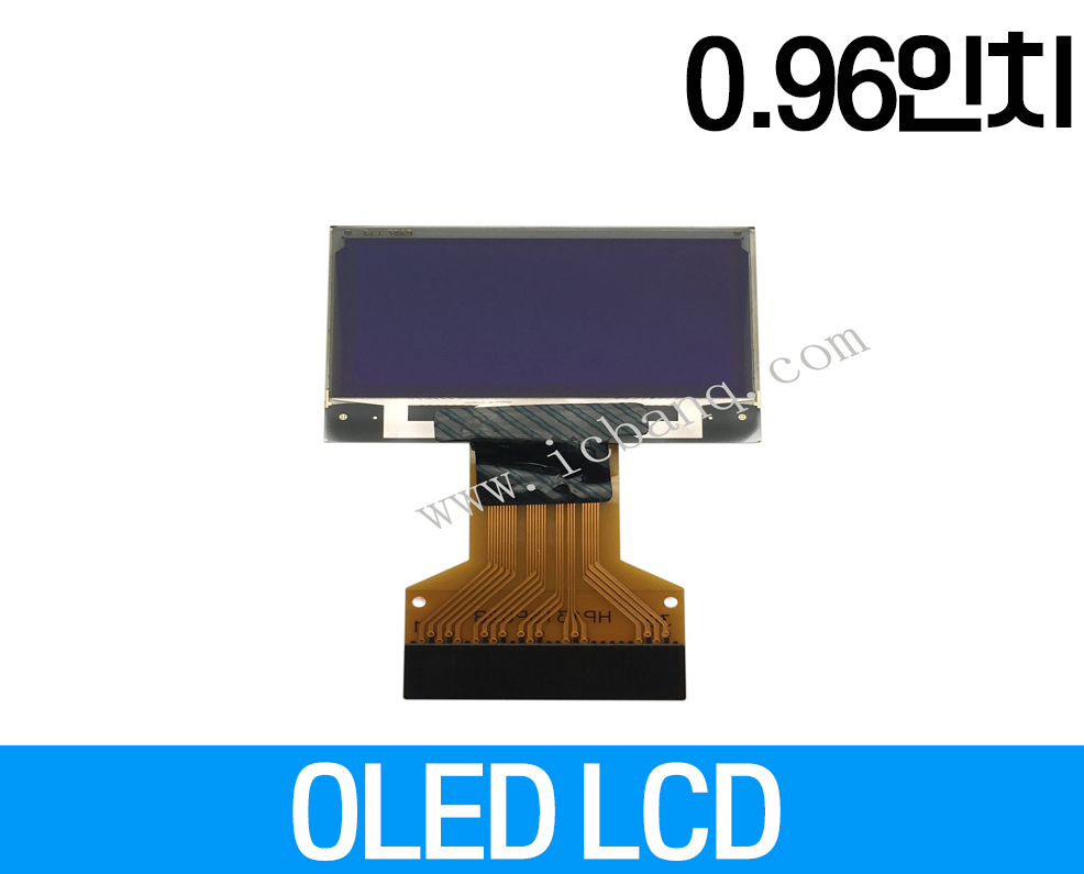 OLED LCD 0.96인치, 128x64 화이트 HP12864-06-KSWG30P096-A FPC