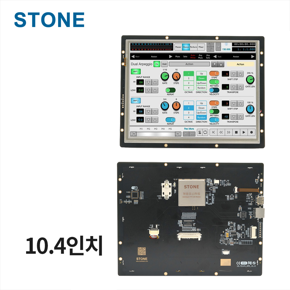 산업용 HMI LCD 디스플레이 10.4인치 1024×768 감압식 STWI104WT-01